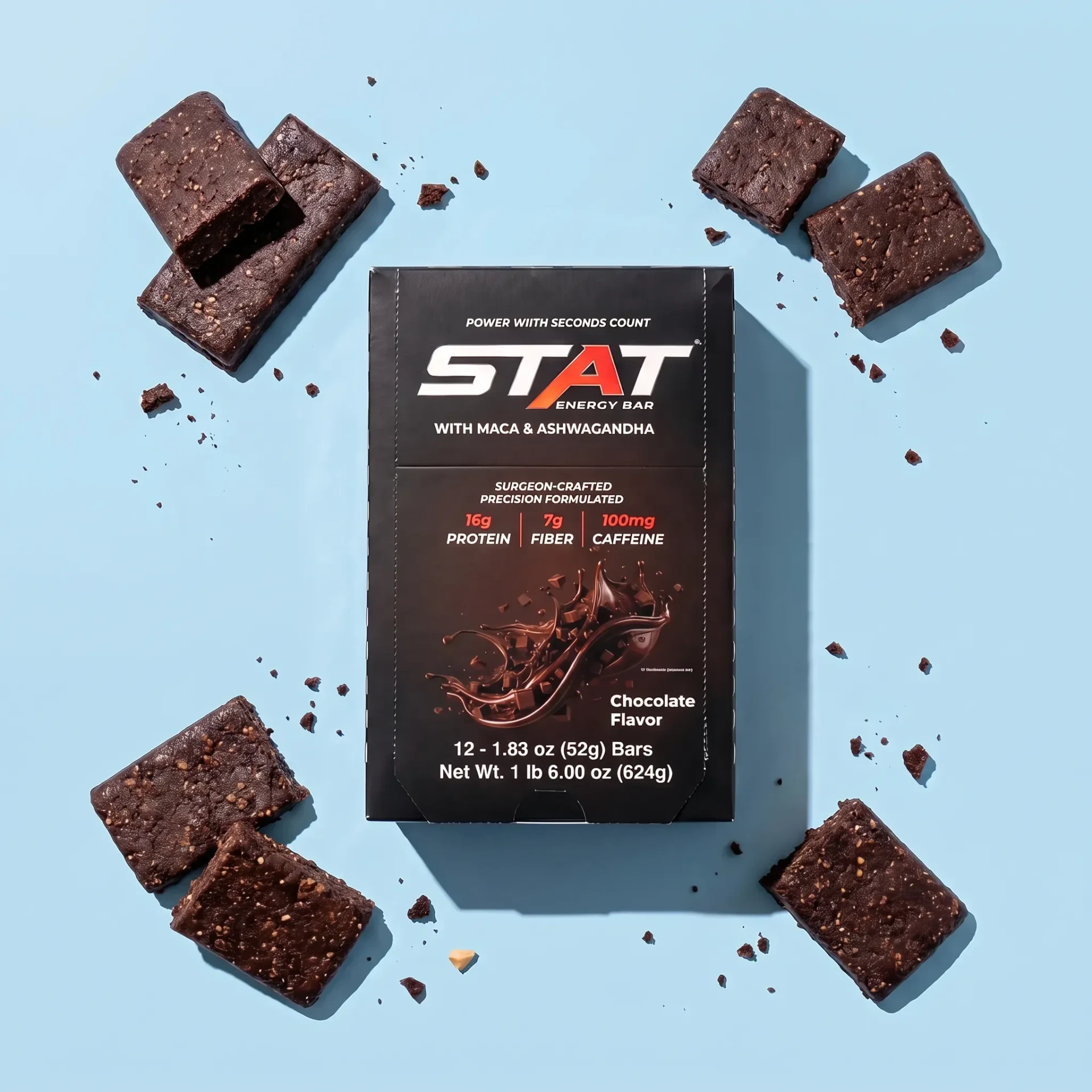 STAT Shift Survival Kit, 6 bars (2 of each flavor) ingredients