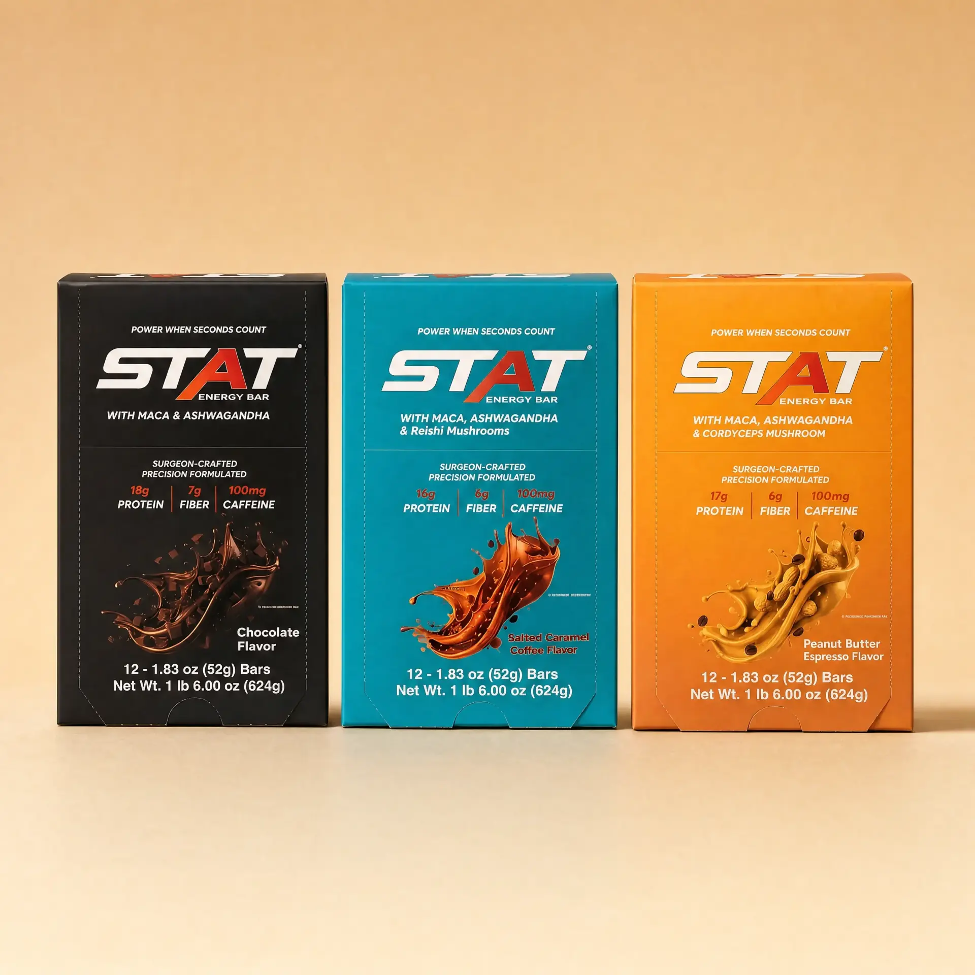 STAT Variety 3-Pack box and bars