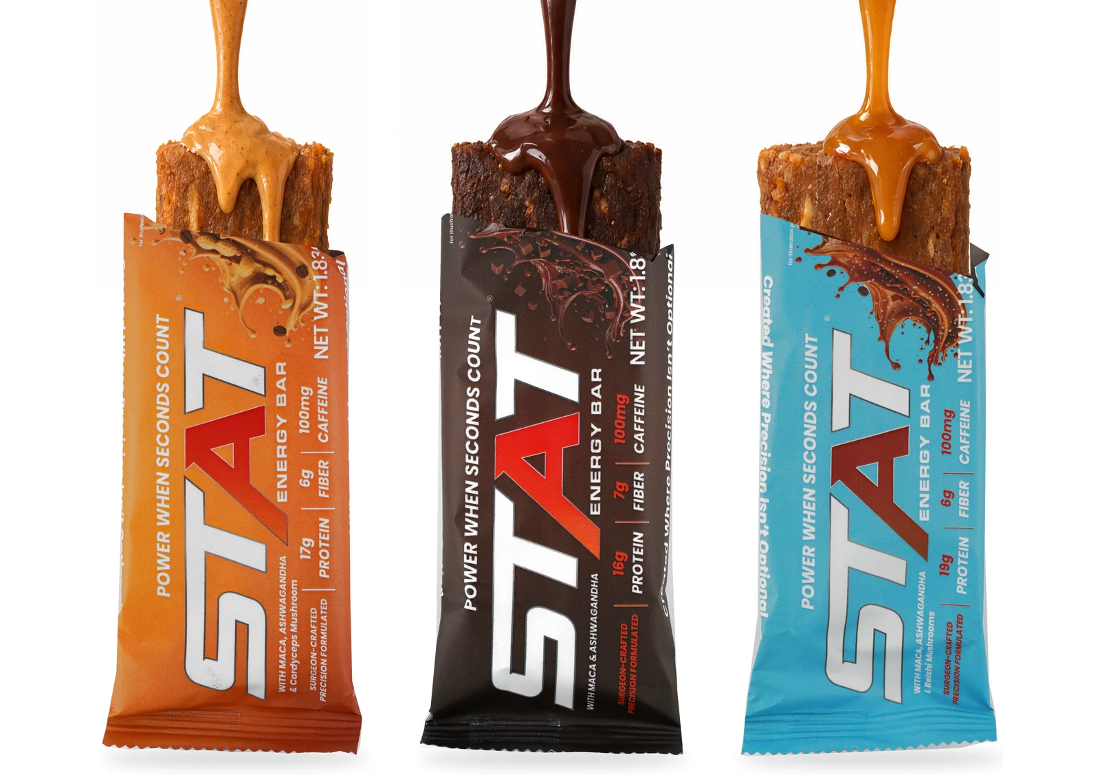 STAT Chocolate, Peanut Butter Espresso and Salted Caramel Coffee bars